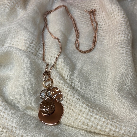 Premier Designs "Modern Luxe" Rose Gold Charm Necklace Fashion Jewelry State - Picture 7 of 10